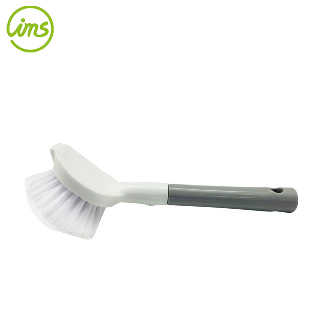 Scrub Brush With Handle - Gray